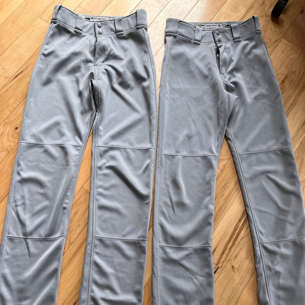 Easton brand, men’s size small solid grey baseball pants, look NEW (2 available)
